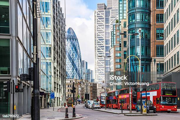 City View Of London Around Liverpool Street Station Stock Photo - Download Image Now