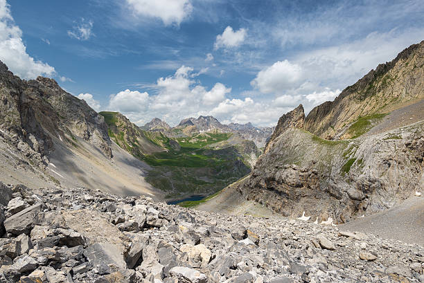 istock High altitude blue lake, summertime on the Alps 545792194