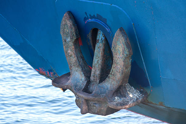 istock anchor on the blue vessel close up 545797674