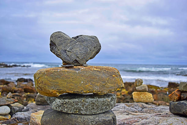 istock Heart-shaped crown on cairn 545798274