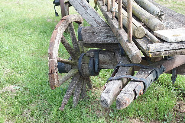 istock Discarded horse or ox carts 545798592