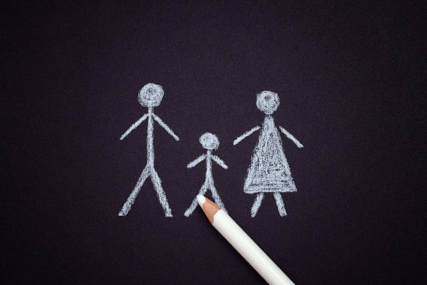 istock Family drawn by a pencil 545802192