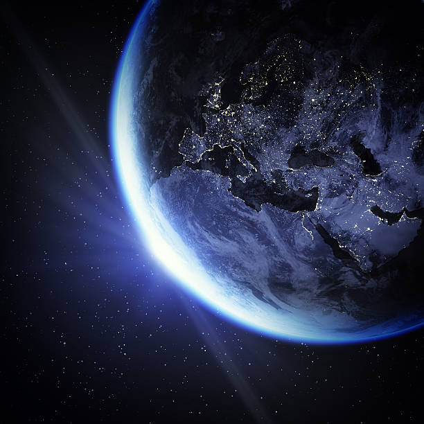 istock Crescent Earth View From Space To Europe 545803250