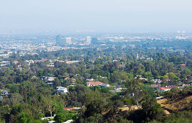 istock City on a background of mountain range. 545803292