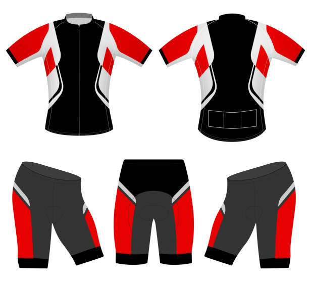 sportowy t-shirt, kamizelka rowerowa - cycling vest stock illustrations