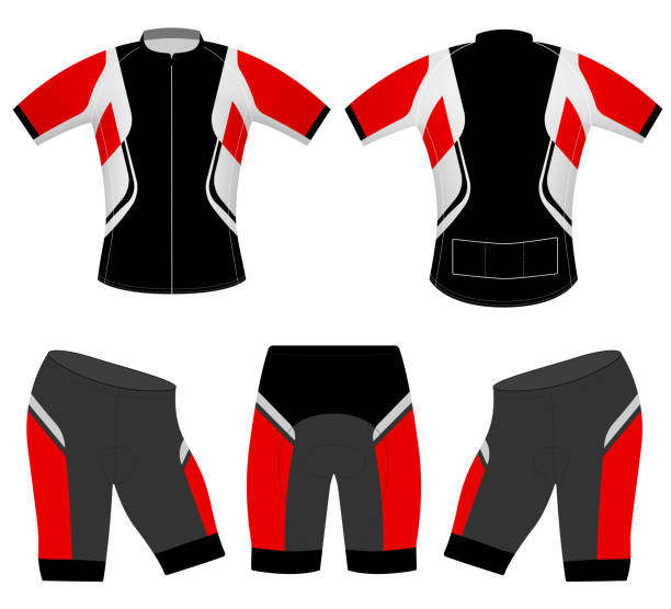 спортивная футболка, велосипедный жилет - cycling vest stock illustrations