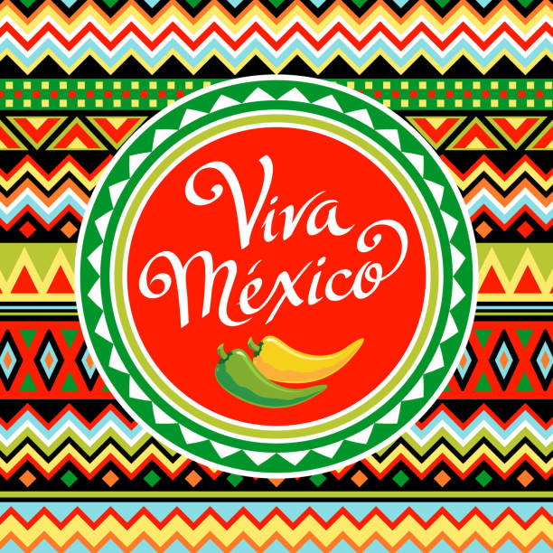 viva mexico - mexican culture blanket textile backgrounds stock-grafiken, -clipart, -cartoons und -symbole