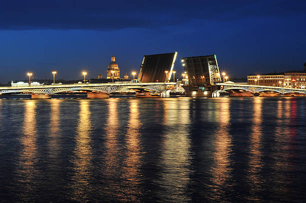 istock View from embankment to the opened Blagoveshchensky bridge 545807830
