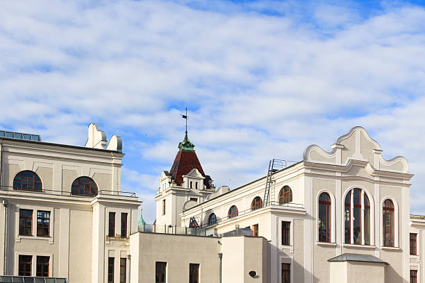 altes stadtbad in augsburg - baudenkmal imagens e fotografias de stock