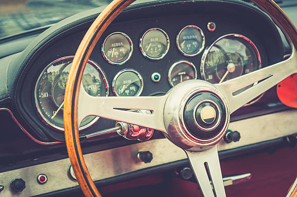 istock Inside of a luxury vintage car 545818514