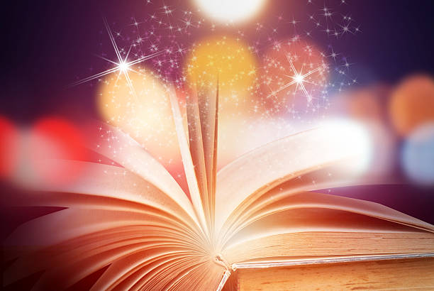 istock Abstract magic book on wooden background 545819544