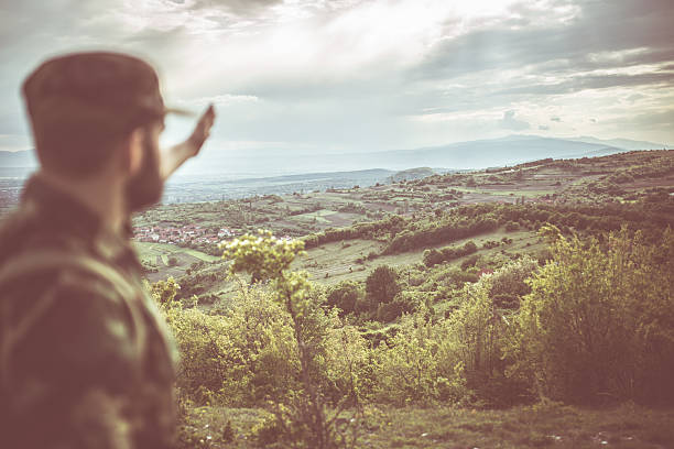istock Soldier showing the horizon 545819934