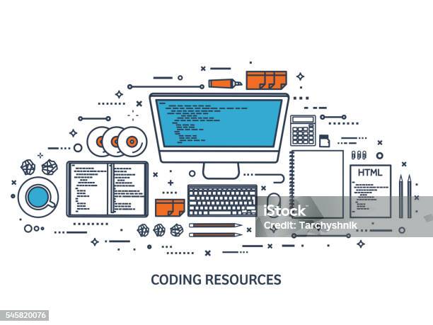 Programming Coding Flat Computing Background Code Hardware Software Web ...