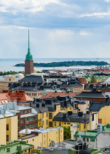 Aerial view of Helsinki, capital of Finland