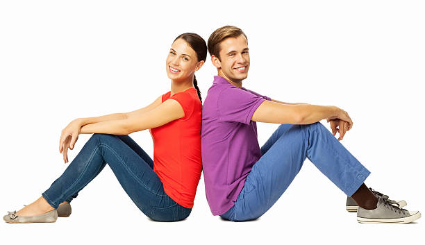 istock Portrait Of Couple Sitting Back To Back 545982286