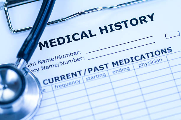 istock Medical History and Black Stethoscope 545983296