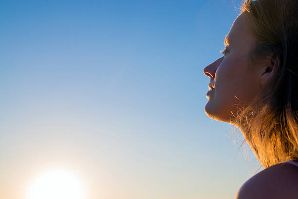istock smiling relaxed women with closed eyes, Energy 545988130