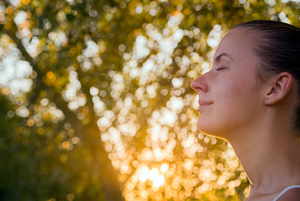 istock smiling,  relaxed, Beautiful woman outside, freedom 545988250