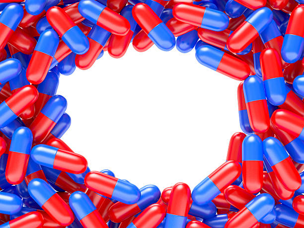 istock Colorful pills on white background with space for text 545989384