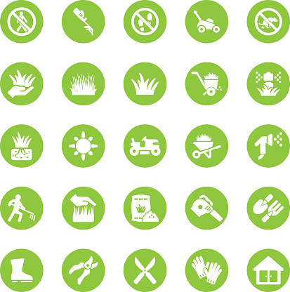 Grass Circle Green icons 