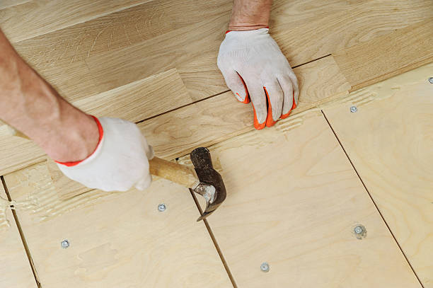 istock Laying hardwood parquet. 545990288