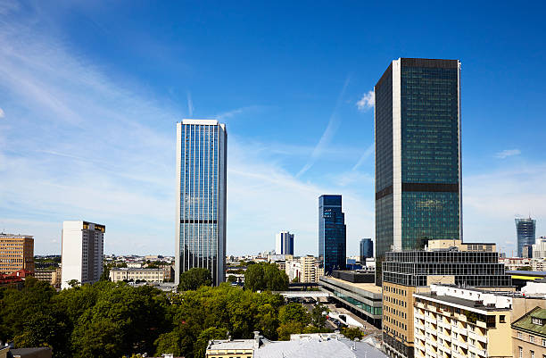 istock Old style skyscrapers at Warsaw, Poland 545990350