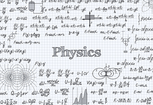 Physics Vector Pattern Physics Vector Pattern Background In Exercise Book Stock Illustration ...
