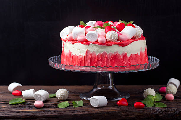 istock Tasty cake decorated to a marshmallow 545992278