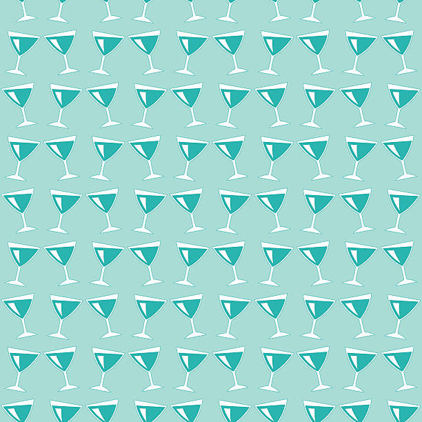 Wine glasses pattern Seamless pattern of the wine glasses icon carouse stock illustrations