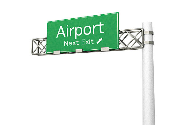 istock Highway Sign - Airport 545992970