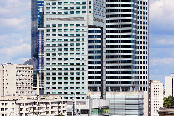 istock Modern skyscrapers in business district in Warsaw 545995310