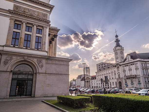 istock Sun setting over  XIX Century buildings 545995872