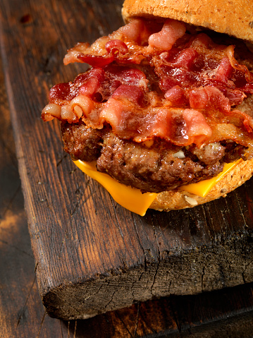 Bacon Cheese Burger -Photographed on Hasselblad H3D-39mb Camera