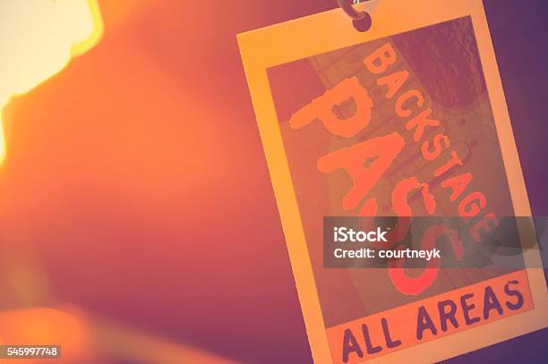 Backstage Pass Stock Photo - Download Image Now - Arts Culture and Entertainment, Back Lit, Backstage