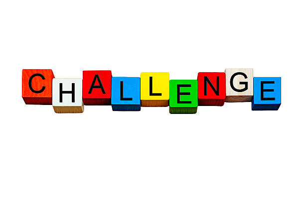 Challenge - business word / sign for business themes, isolated on white. Challenge - business word / sign / concept - for business themes, problem solving, business hurdles and success - in bold letters, isolated on white background. strategic themes stock pictures, royalty-free photos & images