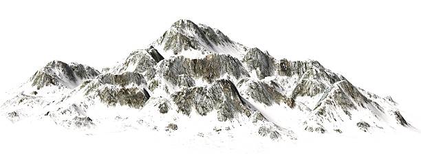 istock Snowy Mountains - Mountain Peak isolated on white background 546001416