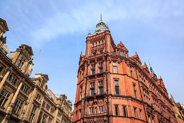 Historic Nottingham UK city centre architecture.