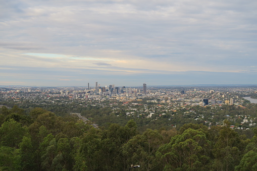 panorama of melbourne on a beautiful summer day