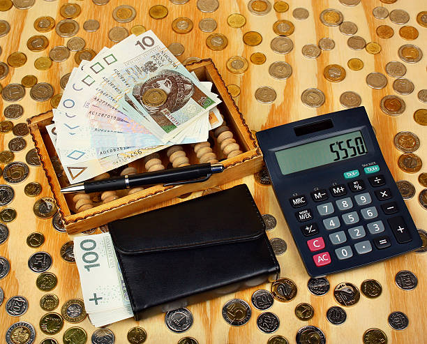 istock Abacus and polish money 546002114