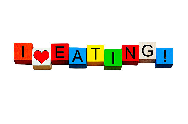 istock I Love Eating, sign for dining, cafes, isolated on white. 546002666