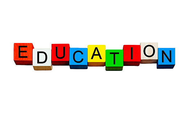 istock Education word / sign for teaching and schools, isolated on white. 546003036