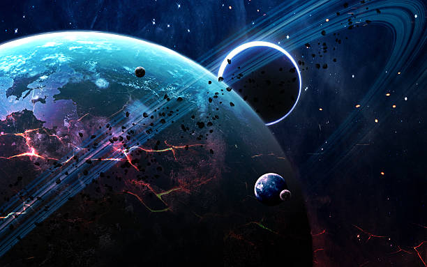 istock Universe scene with planets, stars and galaxies in outer space 546003556