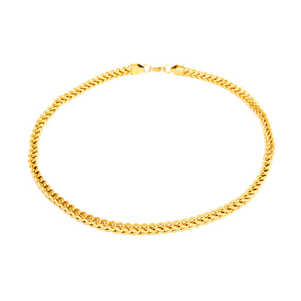 istock Golden male pendant isolated on white 546003742