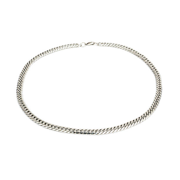 istock Silver male pendant isolated on white 546003788