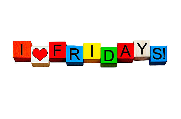 istock Fridays loving weekends & no work, design isolated on white. 546004488