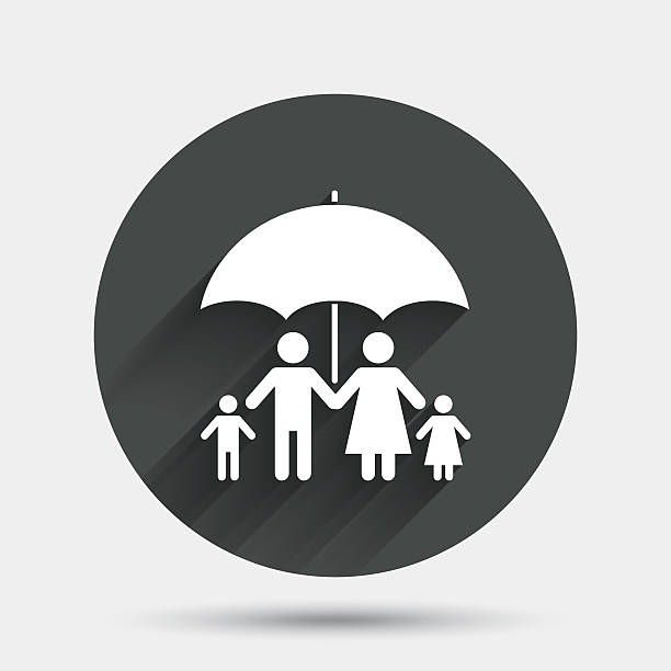 istock Complete family insurance icon. Umbrella symbol. 546007642
