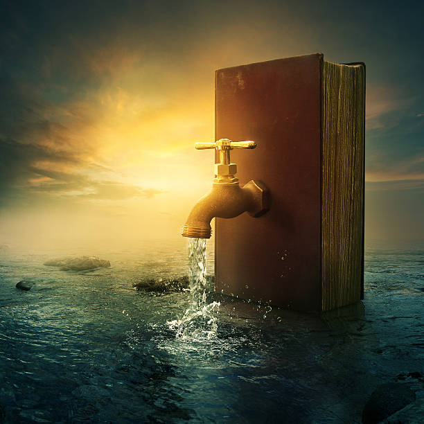 istock Book and faucet 546009510