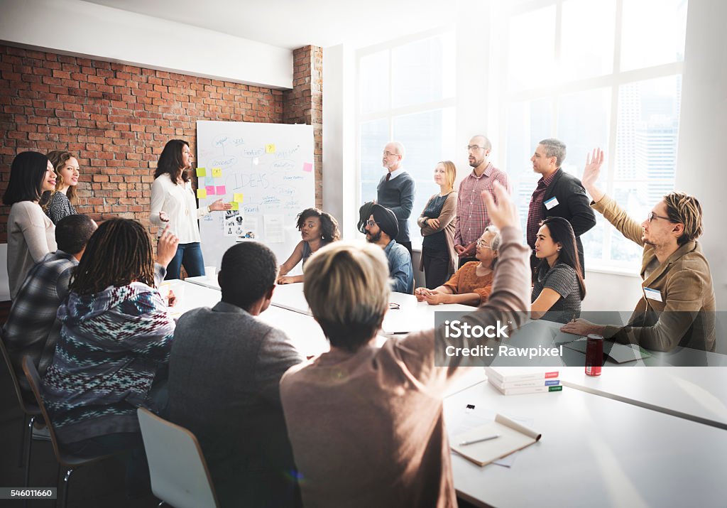 Meeting Discussion Talking Sharing Ideas Concept Teacher Stock Photo
