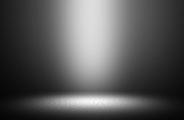 istock The spotlight white shines brick floor background. 546012282