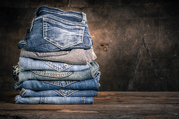 Jeans 쌓다 빈티지 스톡 사진